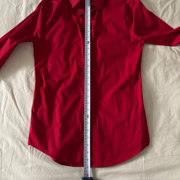 Express 1MX Dress Shirt in Red - Picture 4 of 7